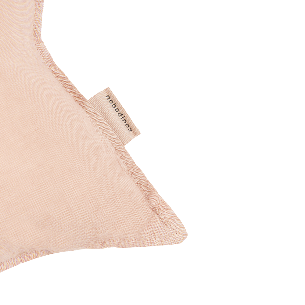 Nobodinoz Sternenkissen aus Leinen Powder Pink