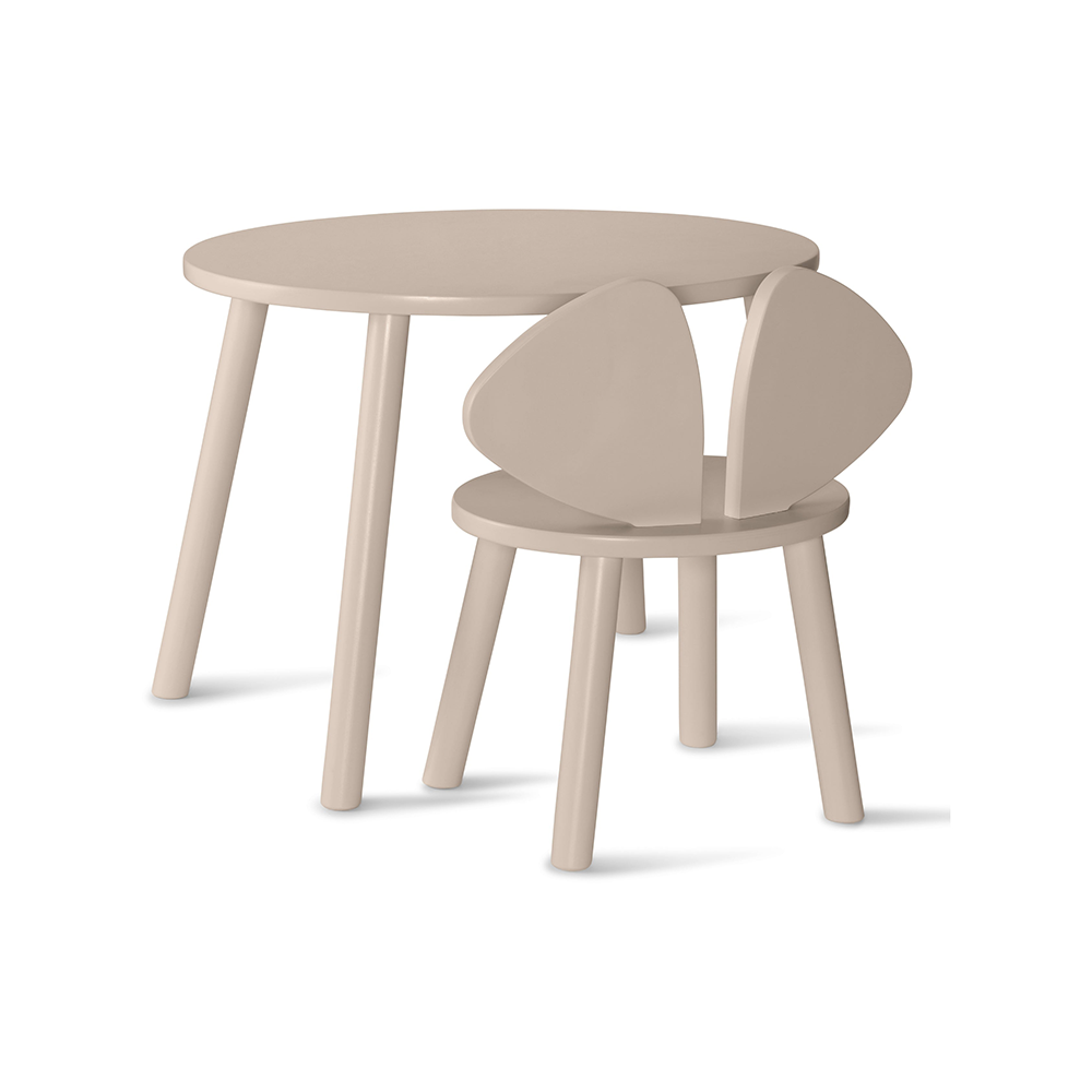 Nofred Kinderstuhl und Kindertisch Set &#39;Maus&#39; Beige