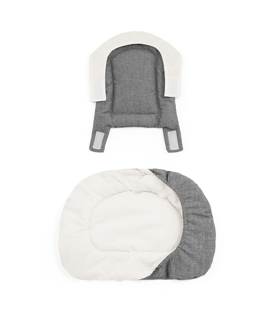 Zweifarbiges Sitzkissen in Grau und Beige für den Nomi Hochstuhl von Stokke