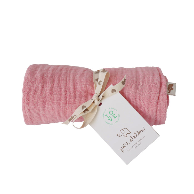 Nuschi-Tuch in Rosa von Petit Stellou