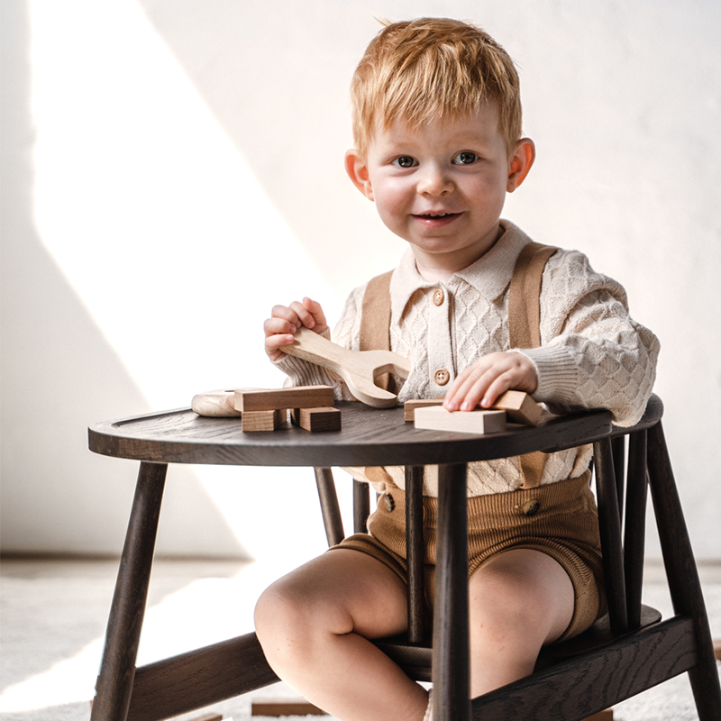 Oaklings Chaise enfant 'SMILLA' Chêne Fumé. 