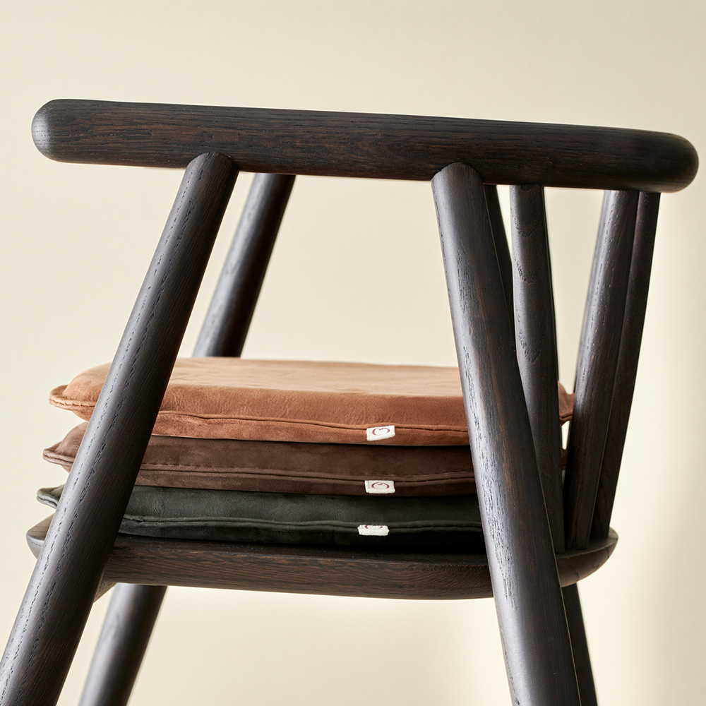 Oaklings  Sitzkissen aus Leder &#39;Scarlet&#39; Anthracite