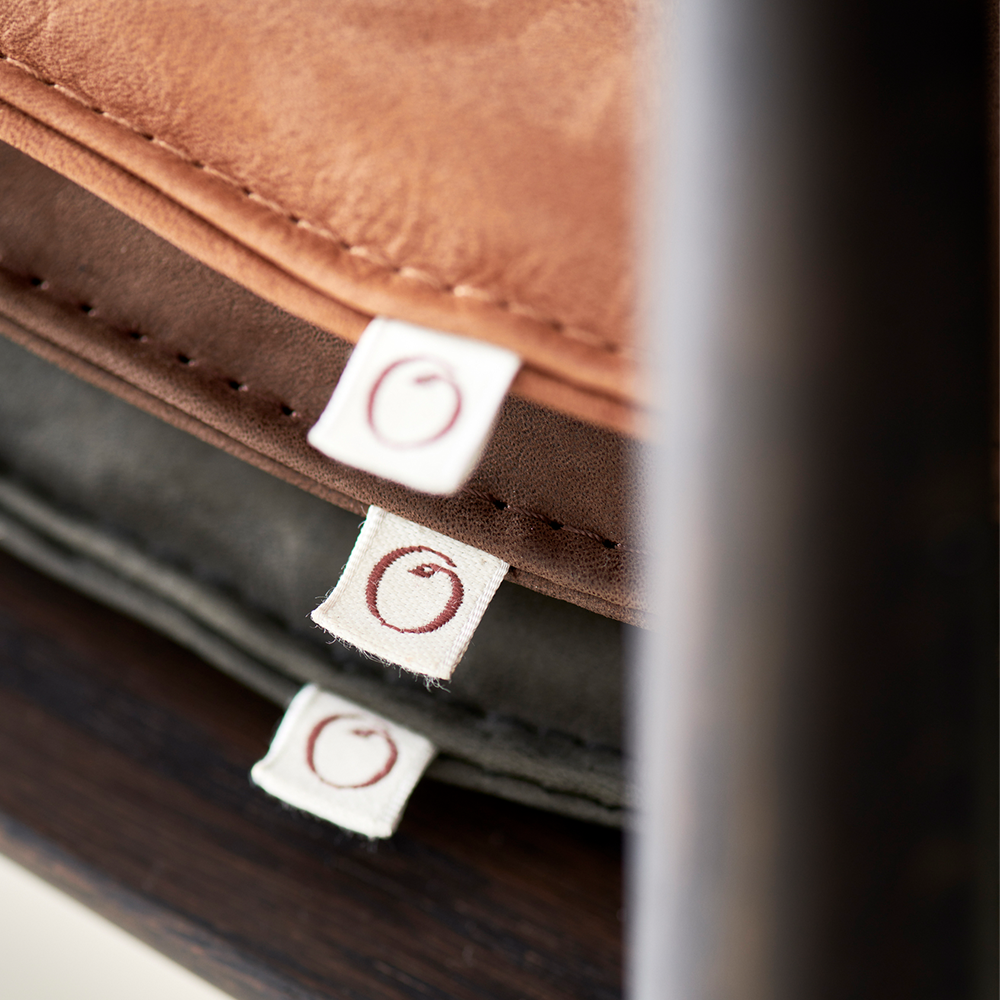 Oaklings  Sitzkissen aus Leder &#39;Scarlet&#39; Anthracite