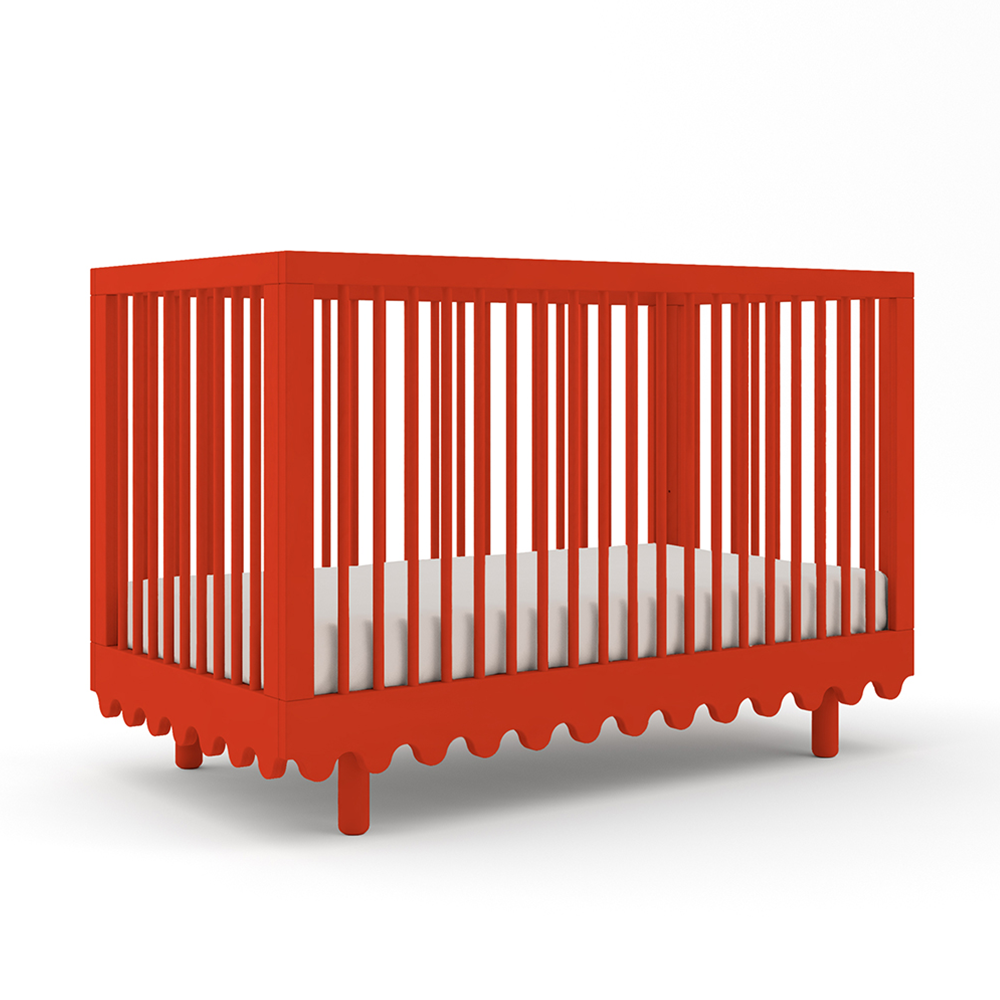 Oeuf NYC  Babybett 'Moss' Birke Red  70 x 140 cm - Online MY SNOWFLAKE