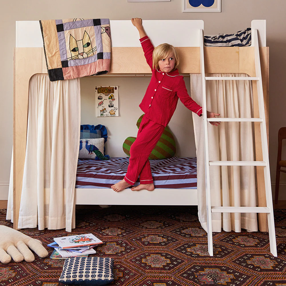Oeuf NYC  Leinenvorhang für Perch Hochbett/Etagenbett Ecru