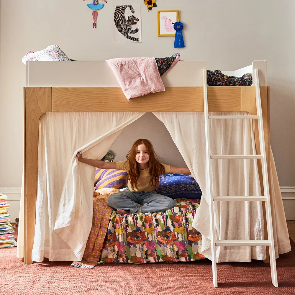 Oeuf NYC  Leinenvorhang für Perch Hochbett/Etagenbett Ecru