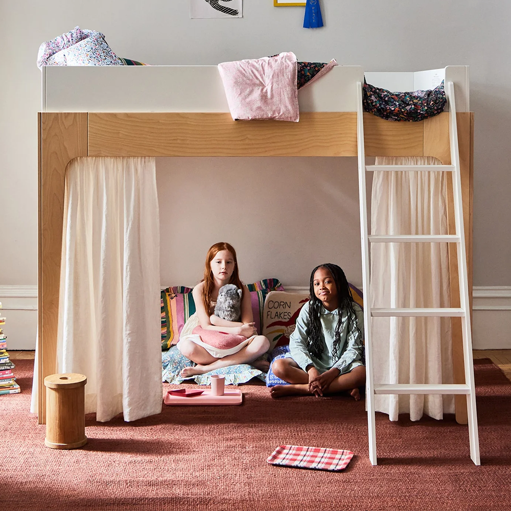 Oeuf NYC  Leinenvorhang für Perch Hochbett/Etagenbett Ecru
