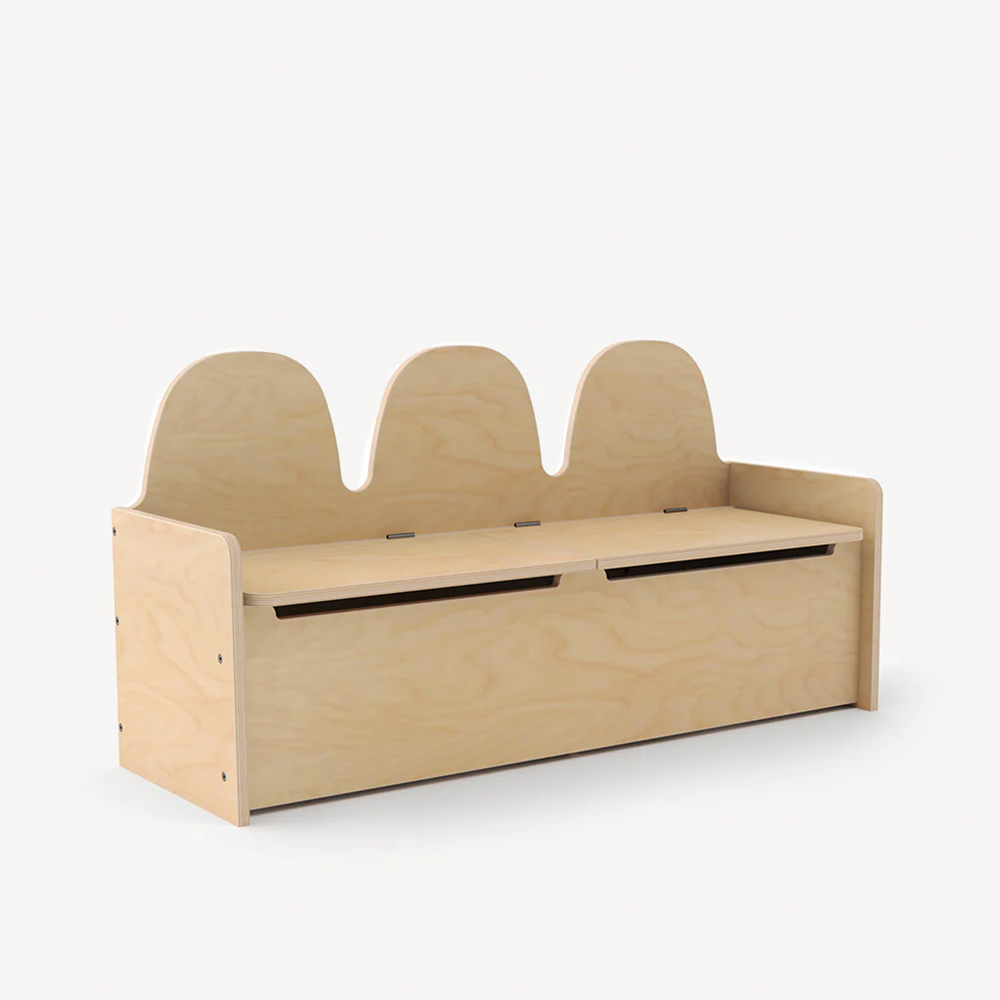 Oeuf NYC  Bank mit Aufbewahrung 'Camel' Birke