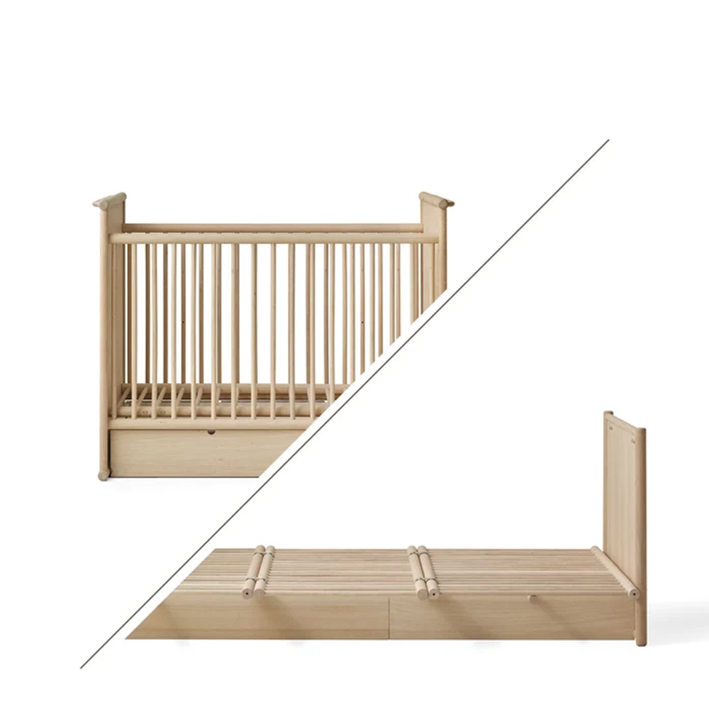Oliver Furniture Babybett/Bett 'Camp Novel' 60x120/120x200 cm Eiche