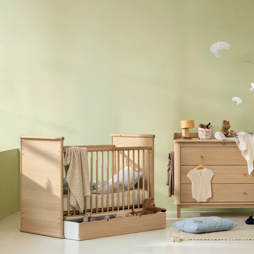 Oliver Furniture Babybett/Bett 'Camp Novel' 60x120/120x200 cm Eiche
