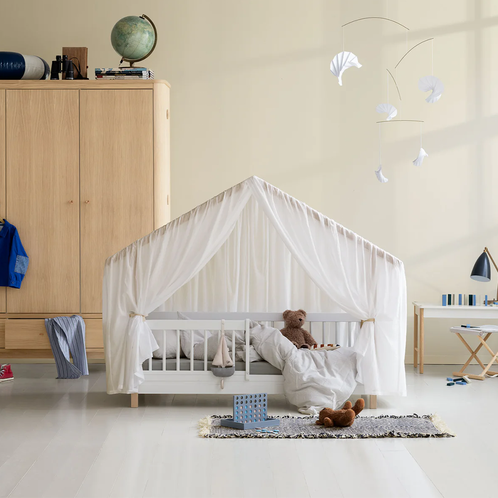 Oliver Furniture  Wood Mini+ Hausbett Weiss/Eiche