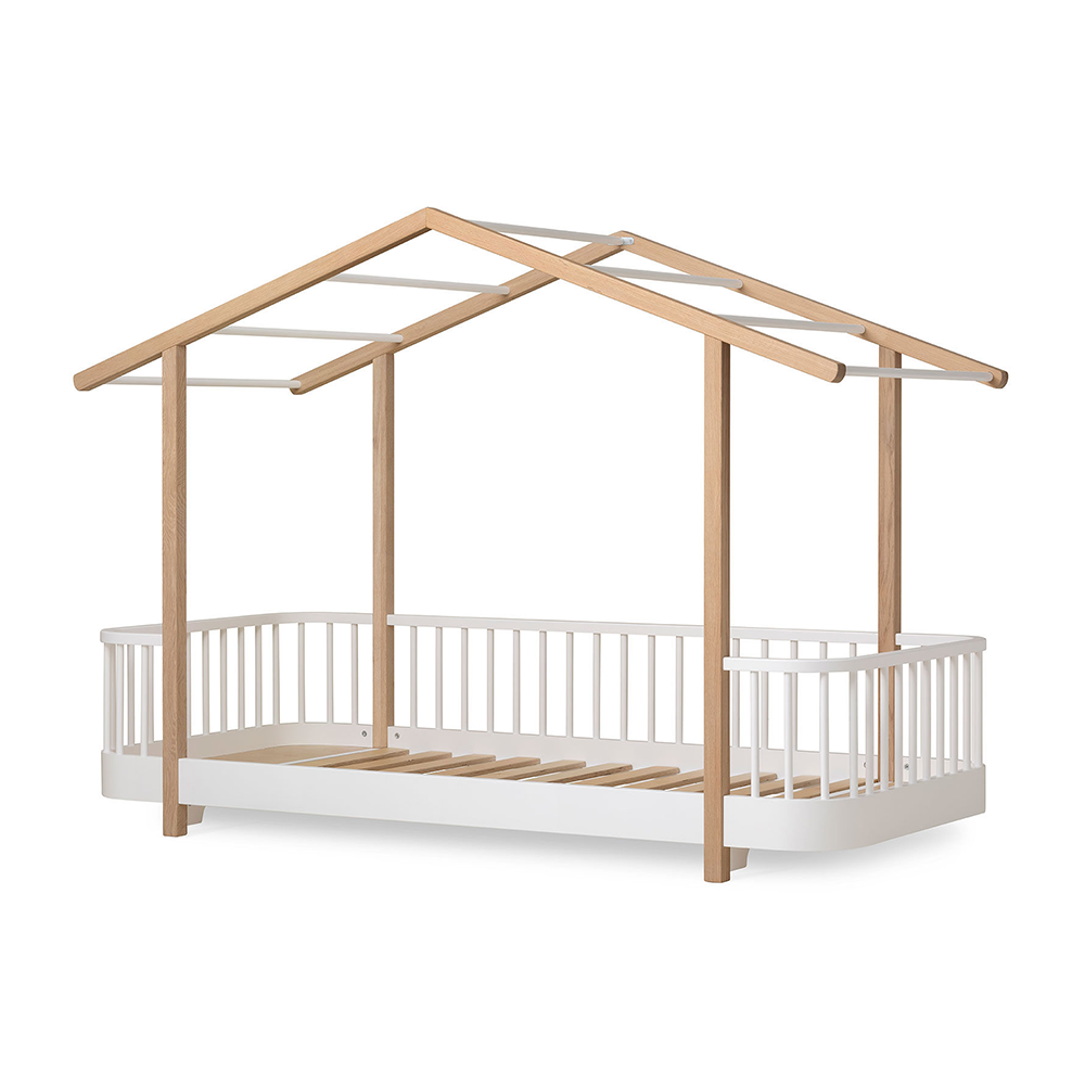 Oliver Furniture  Original Hausbett Wood 90 x 200 cm  Weiss/Eiche