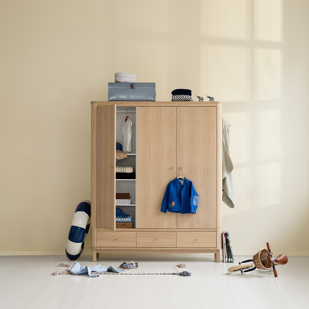Oliver Furniture  Wood Kleiderschrank 3-türig Eiche