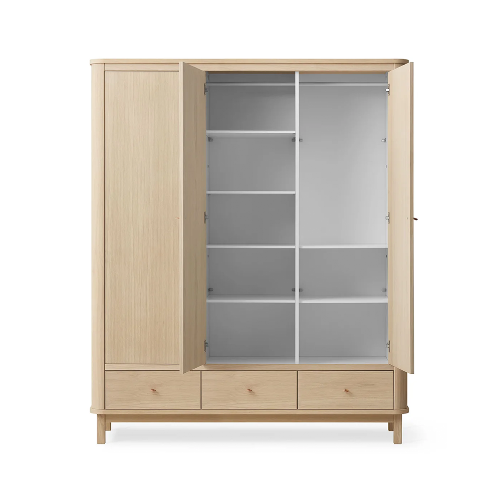 Oliver Furniture  Wood Kleiderschrank 3-türig Eiche