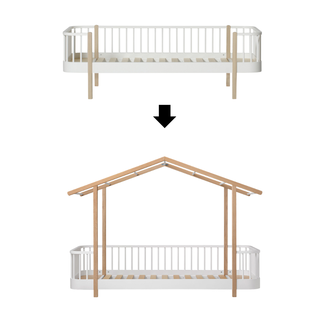 Oliver Furniture Conversion Kit Original Sofa Bed to Original House Bed Wood White/Oak