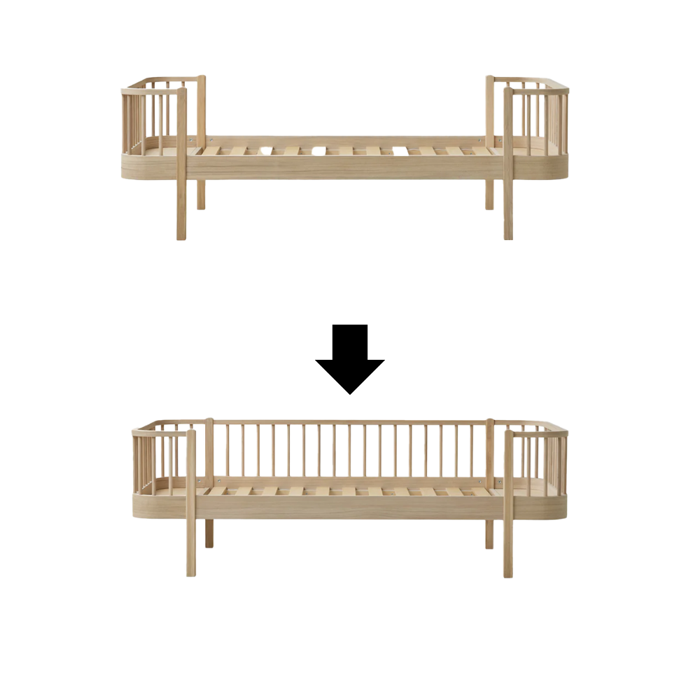 Oliver Furniture  Umbauset Wood Original Einzelbett zum Bettsofa  Eiche