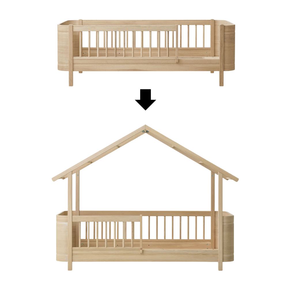 Oliver Furniture Conversion Kit Wood Mini+ Junior Bed to Wood Mini+ House Bed Oak