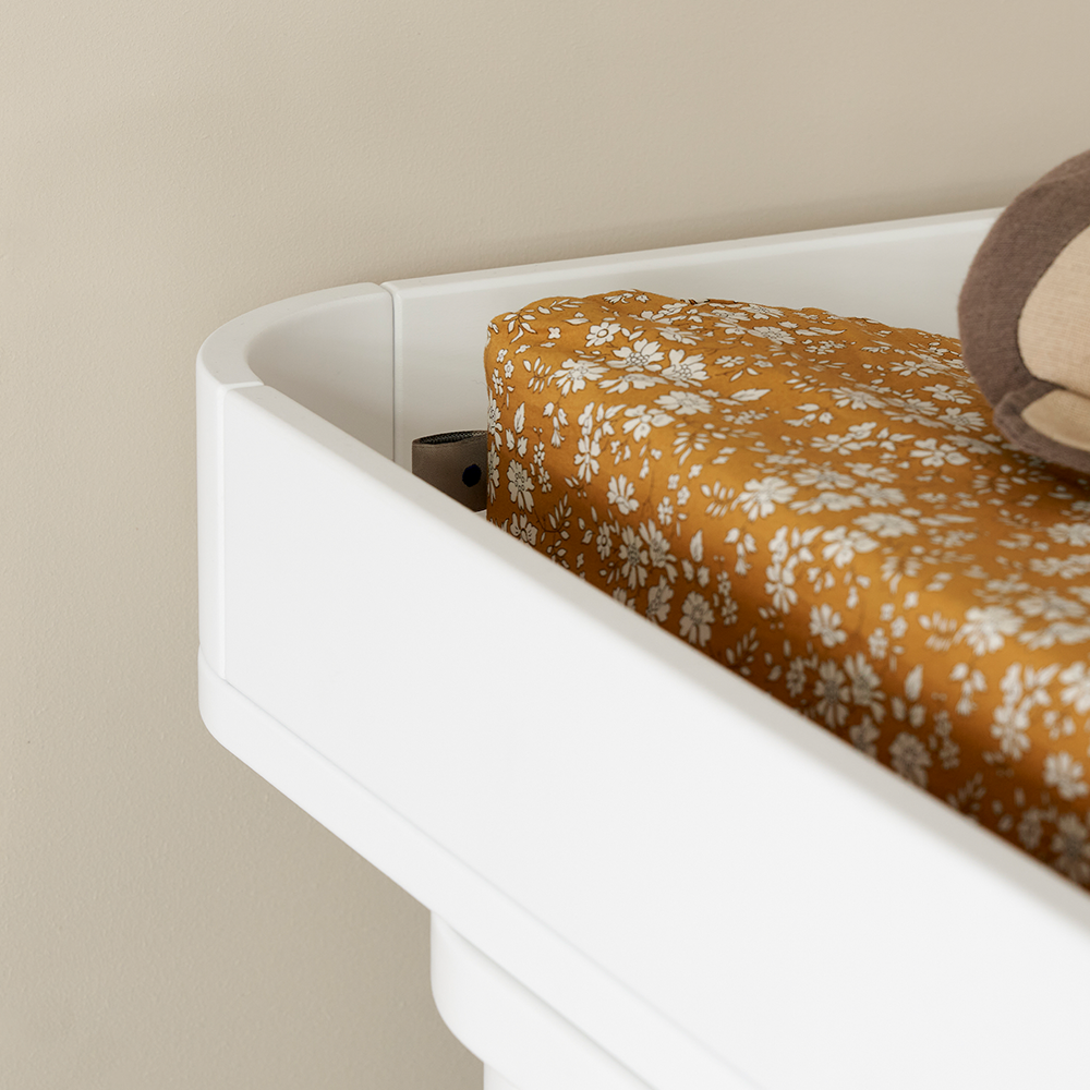 Oliver Furniture  Wood Wickelkommode mit 3 Schubladen Weiss/Eiche