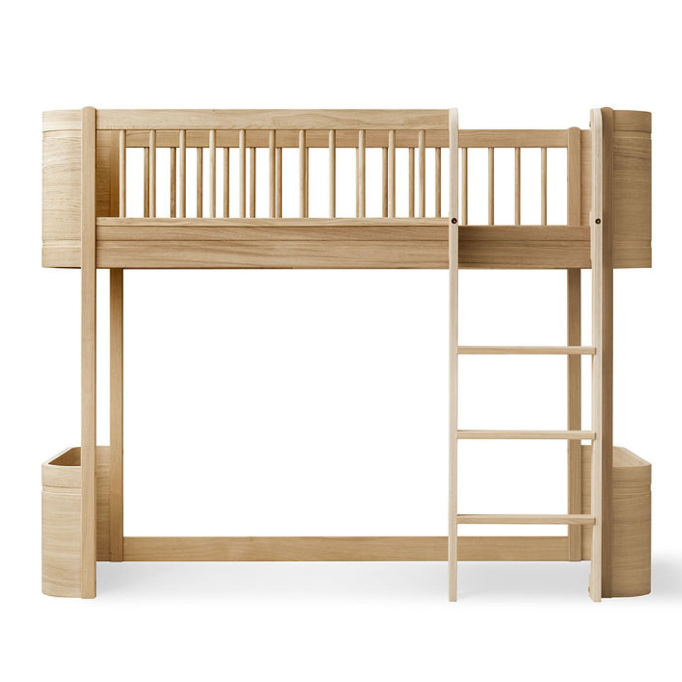 Oliver Furniture  Wood Mini+ Halbhohes Hochbett  Eiche