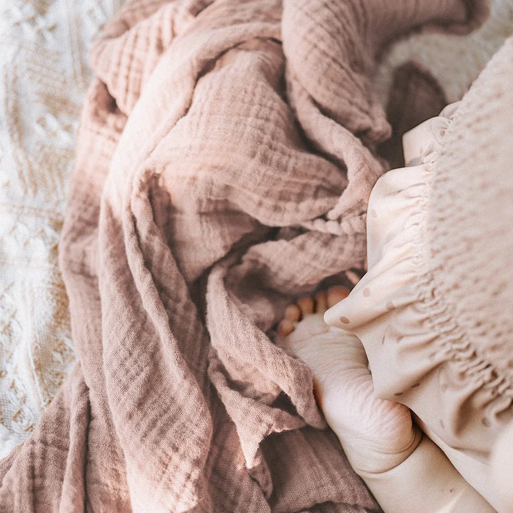Petit Stellou Mulltuch Nooshi Blanket Rose Mauve