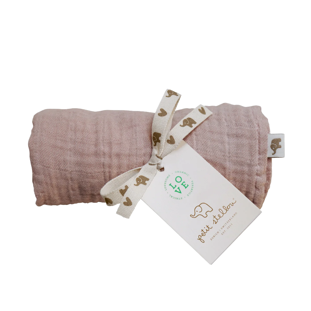 Petit Stellou  Mulltuch Nooshi Cuddle Rose Mauve