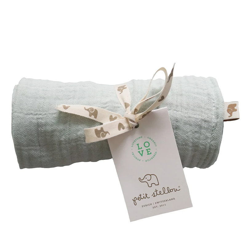 Petit Stellou  Mulltuch Nooshi Cuddle Seafoam