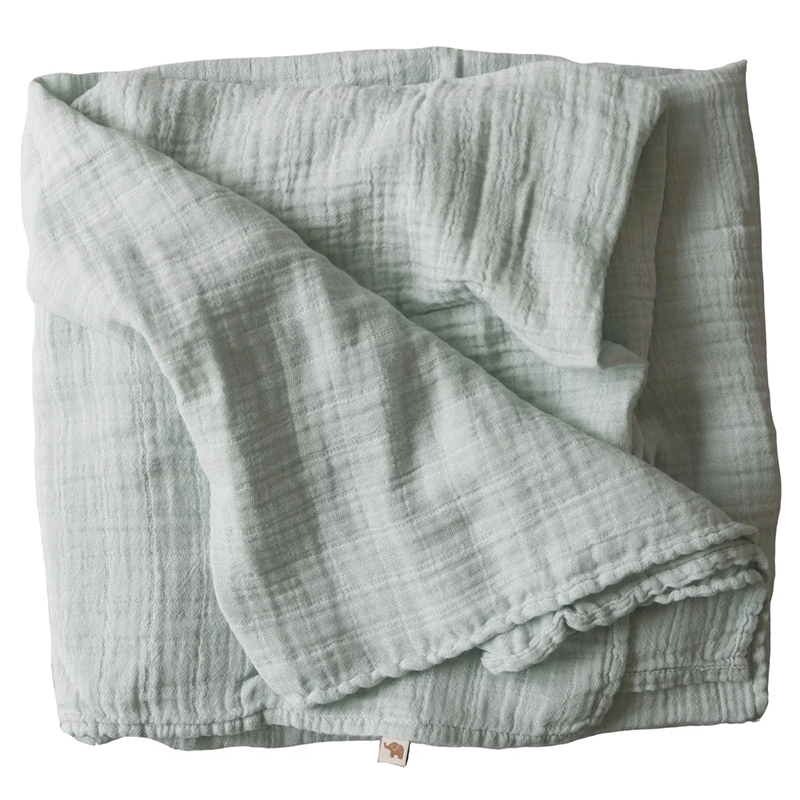 Petit Stellou Mulltuch Nooshi Blanket Seafoam