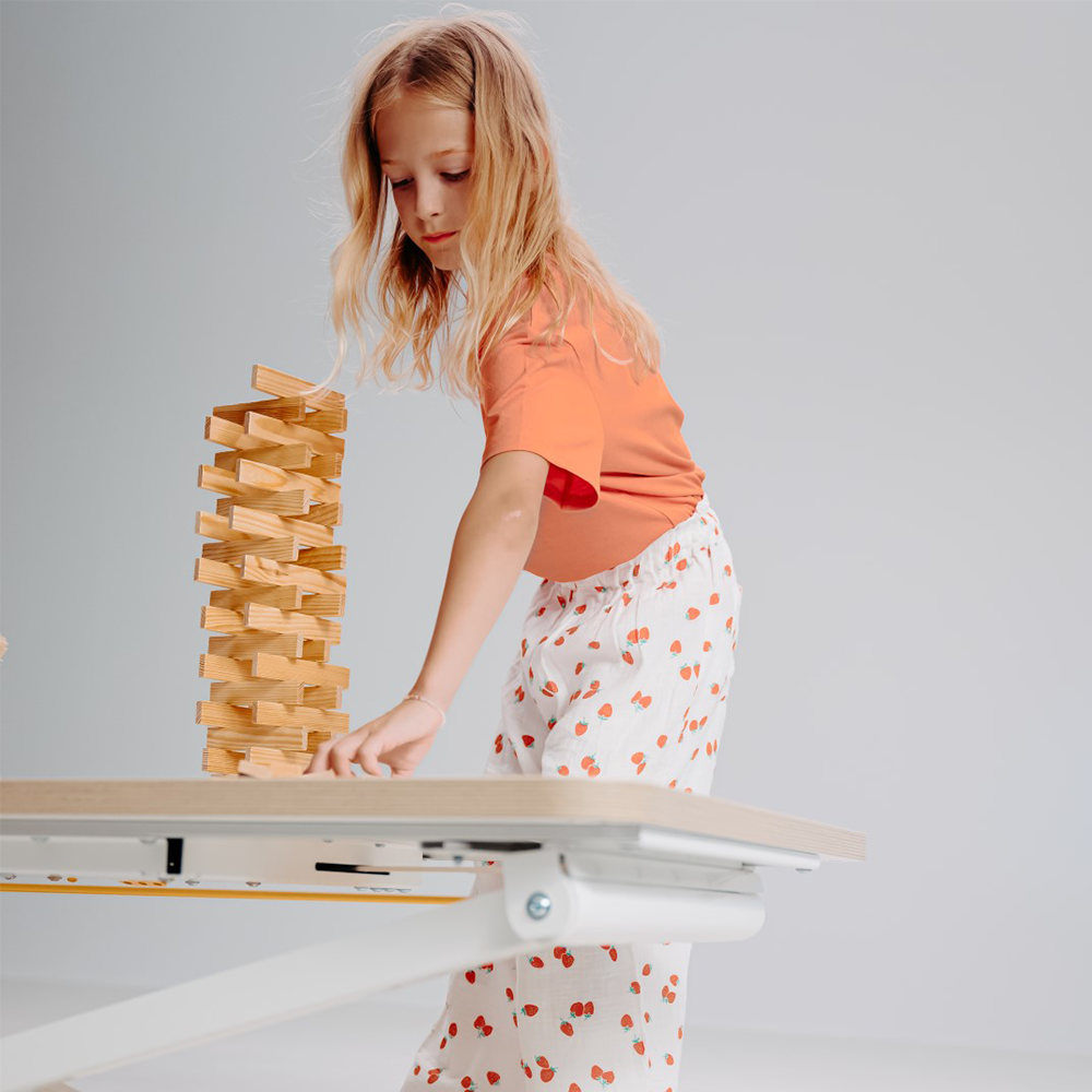 Poptop Höhenverstellbarer Kinderschreibtisch Weiss