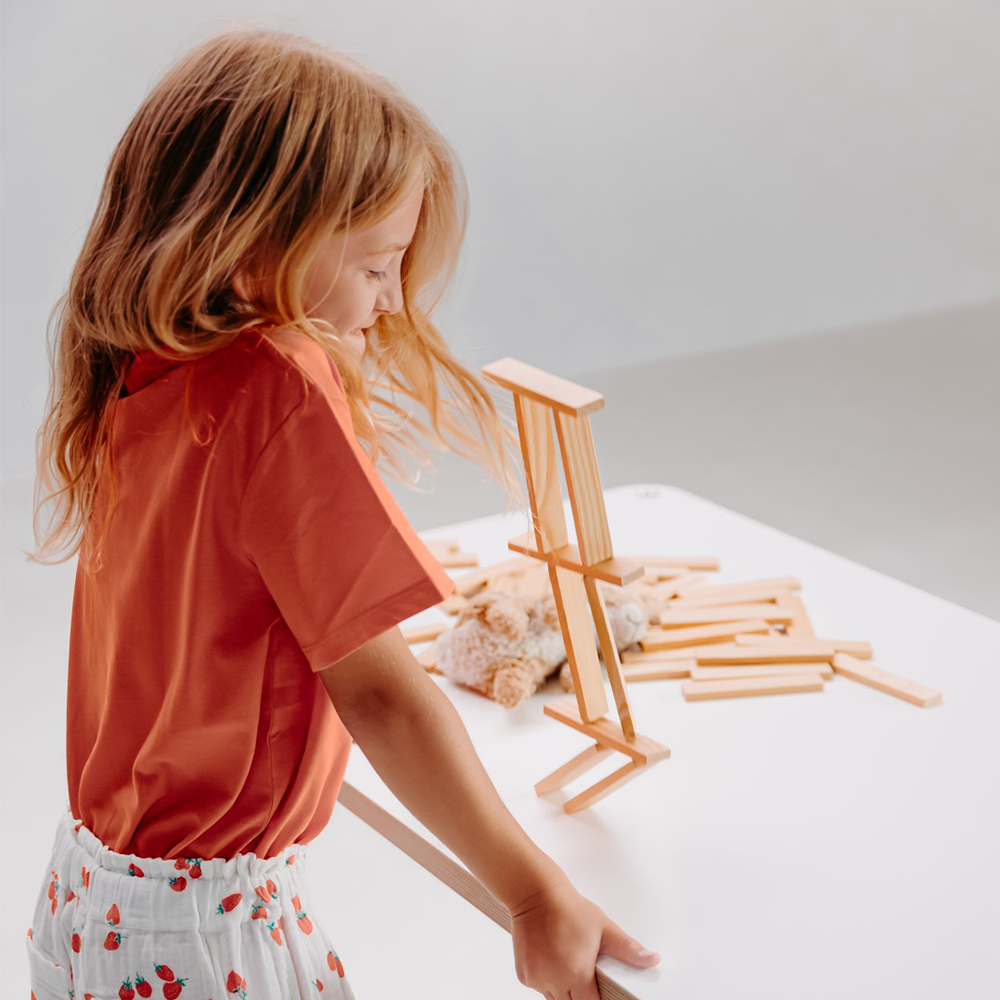 Poptop Höhenverstellbarer Kinderschreibtisch Weiss