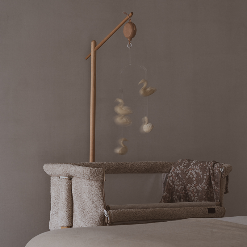 Quax Beistellbett &#39;Side-by-Side&#39; Naturel Bouclé Sheep