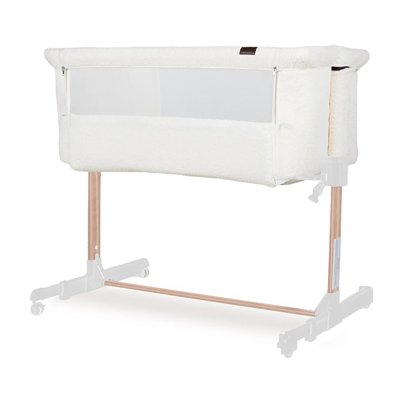 Quax Beistellbett &#39;Side-by-Side&#39; Naturel Bouclé Cream