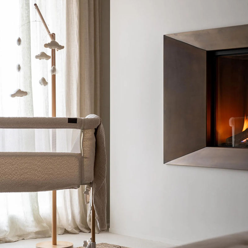 Quax Beistellbett &#39;Side-by-Side&#39; Naturel Bouclé Cream