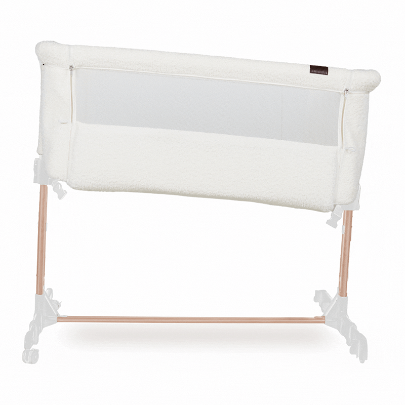 Quax Beistellbett &#39;Side-by-Side&#39; Naturel Bouclé Cream