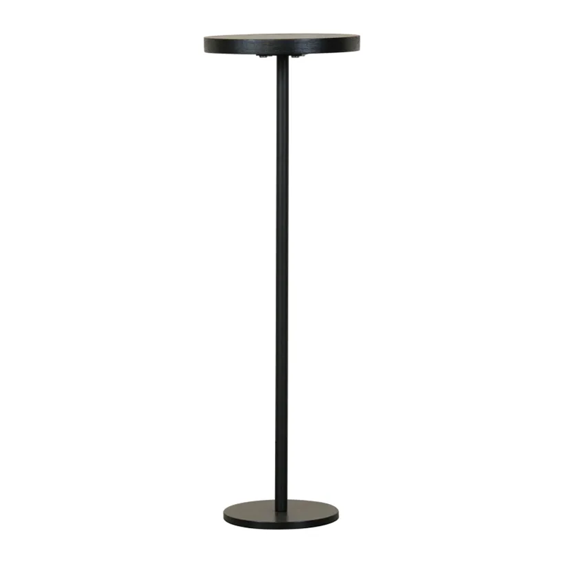 Beistelltisch mit runder Tischplatte in Schwarz von Quax. 