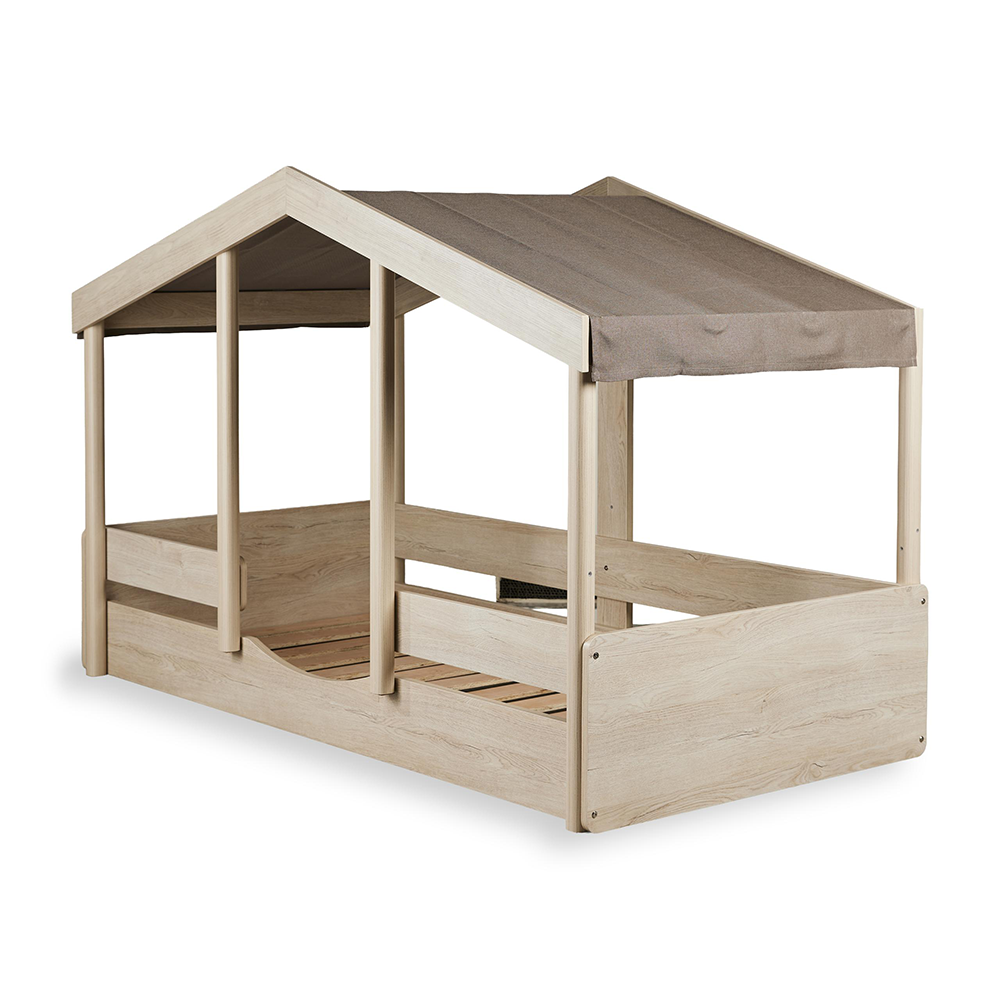 Quax Toit en tissu pour lit cabane « Cottage » Chocolate