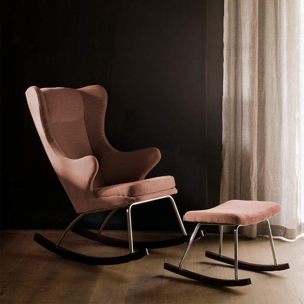 Quax  Hocker 'Rocker De Luxe' Tuscany/Chrome