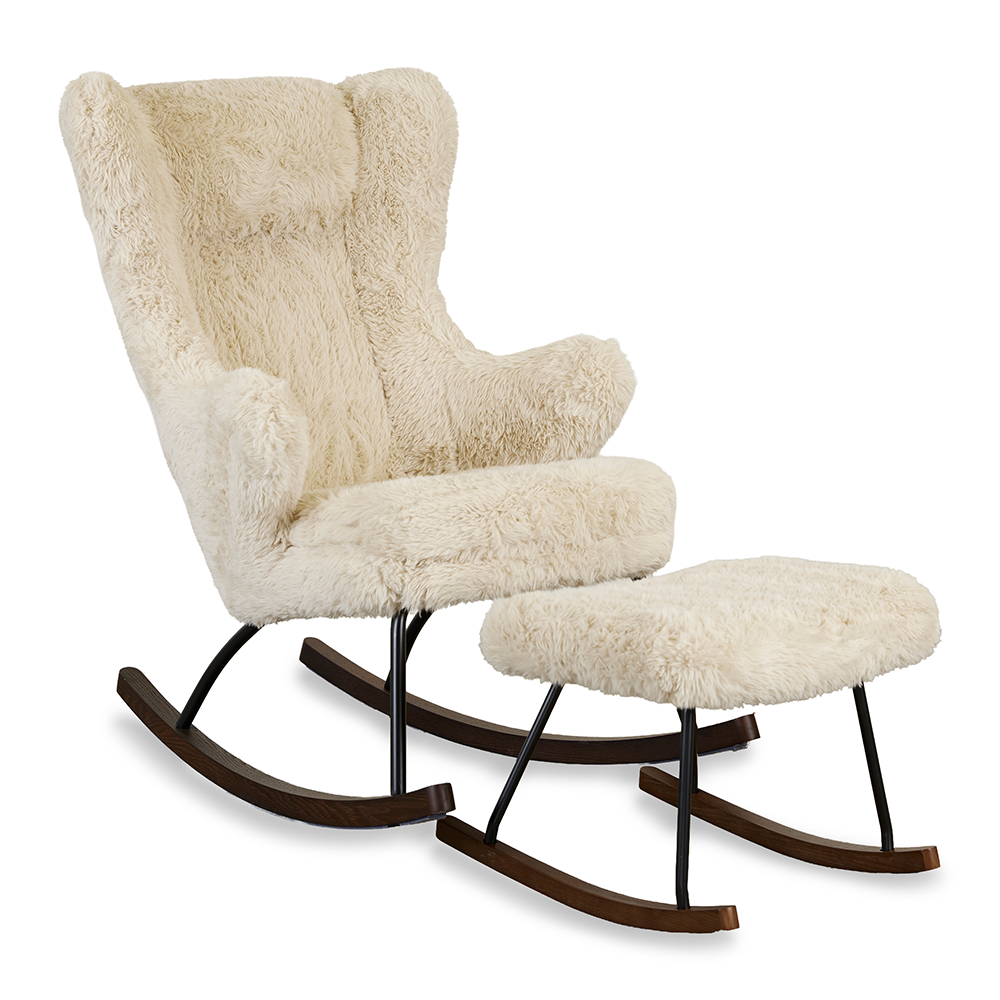 Quax  Hocker 'Rocker De Luxe Pluche' Chalk