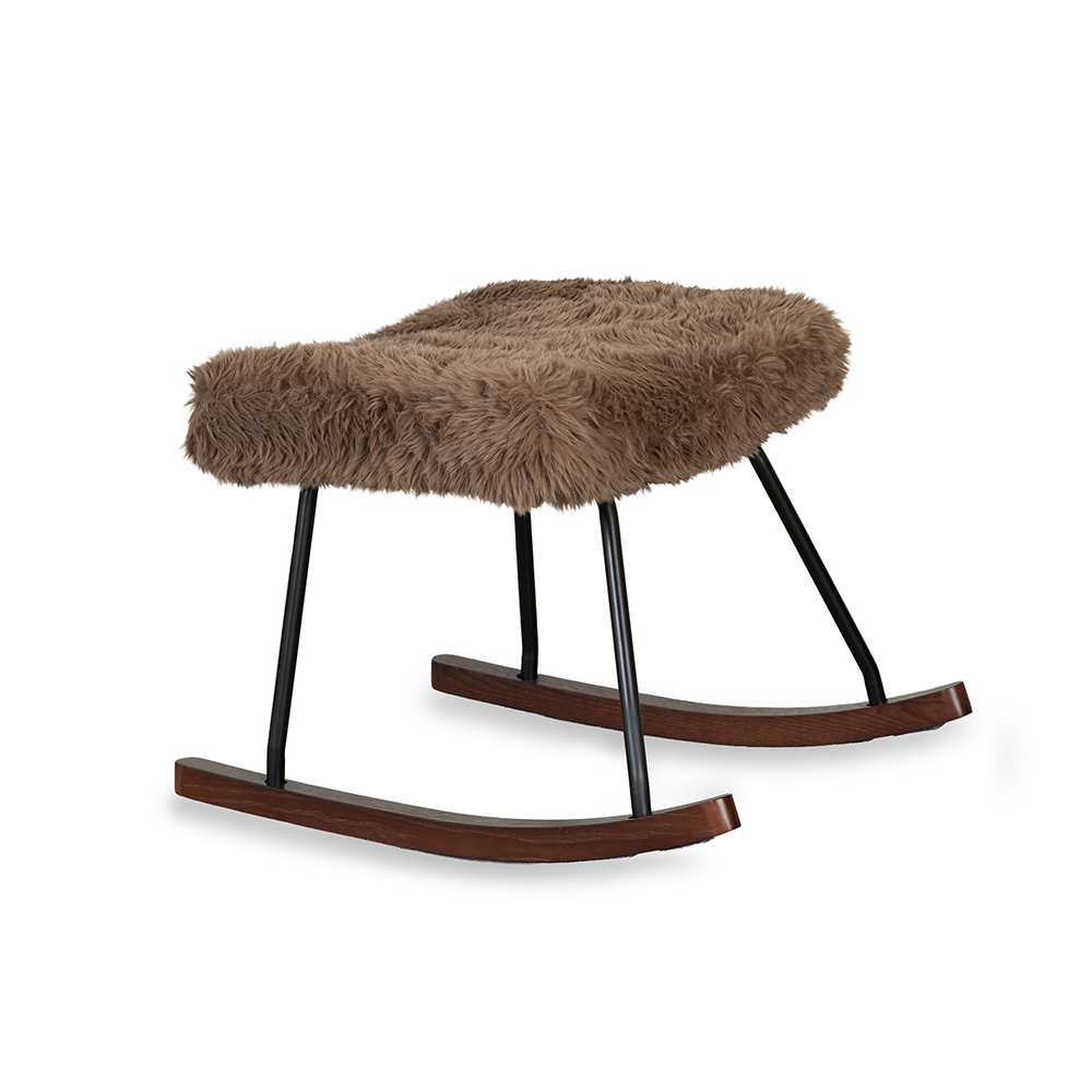 Quax  Hocker 'Rocker De Luxe Pluche' Espresso