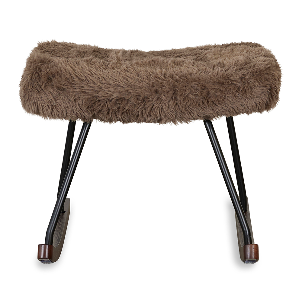 Quax  Hocker 'Rocker De Luxe Pluche' Espresso