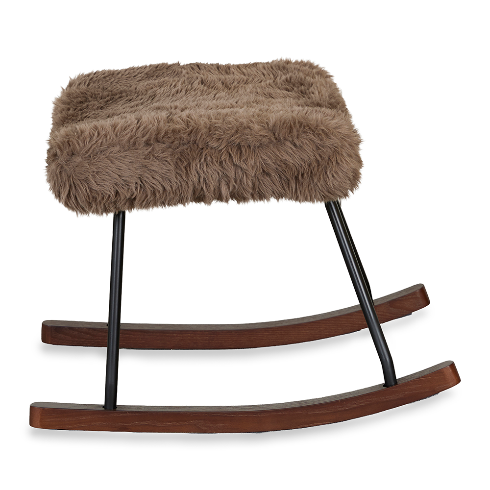 Quax  Hocker 'Rocker De Luxe Pluche' Espresso