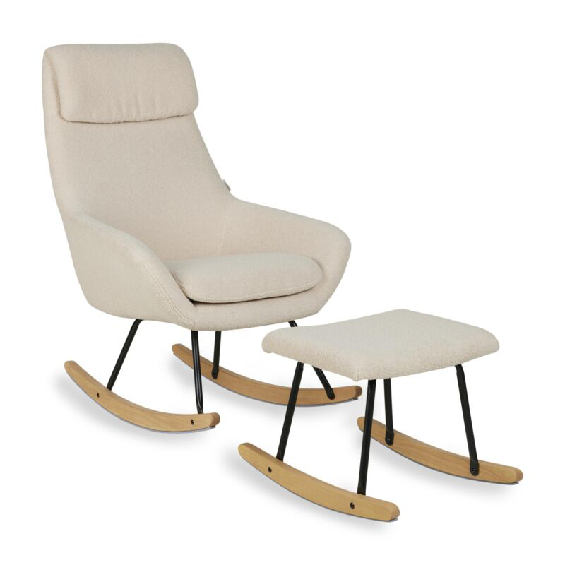 Quax Schaukel-/Stillsessel &#39;Nordic&#39; Sheep Beige