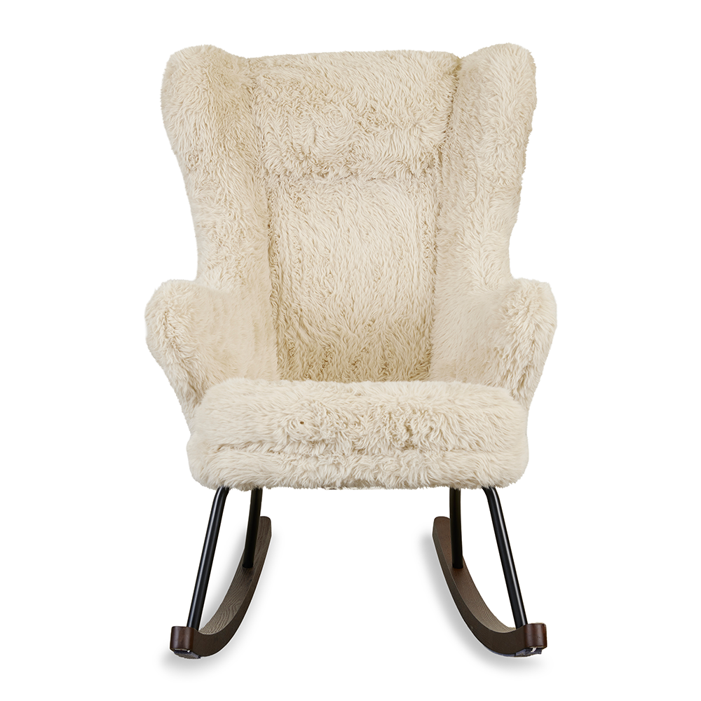 Quax Schaukel-/Stillsessel 'De Luxe Pluche' Chalk