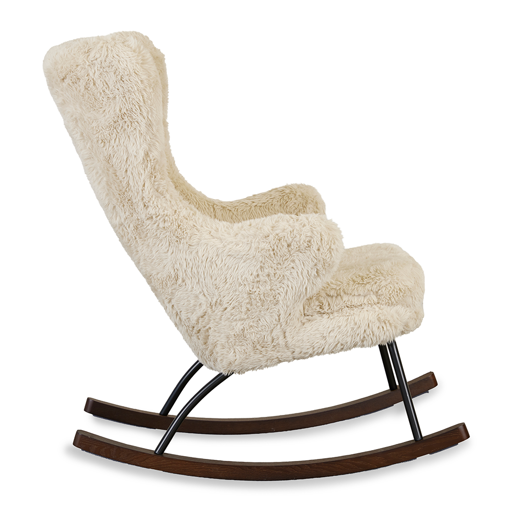 Quax Schaukel-/Stillsessel 'De Luxe Pluche' Chalk