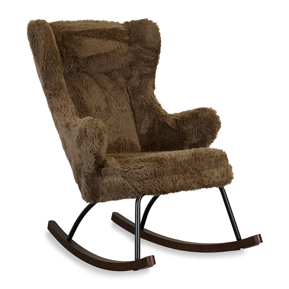 Quax Schaukel-/Stillsessel 'De Luxe Pluche' Espresso