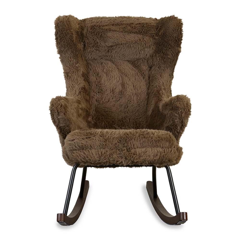 Quax Schaukel-/Stillsessel 'De Luxe Pluche' Espresso