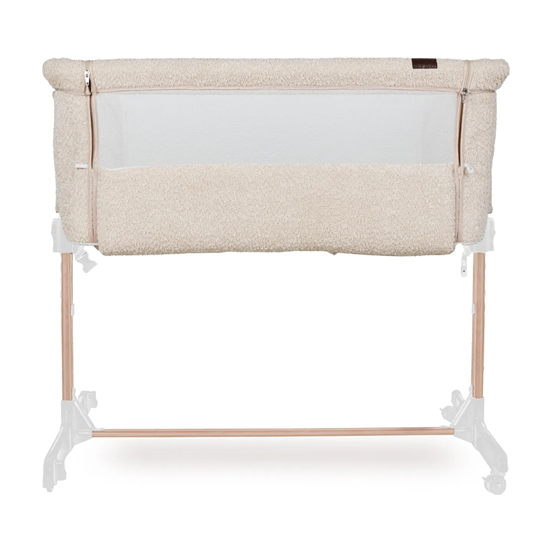 Quax Beistellbett &#39;Side-by-Side&#39; Naturel Bouclé Sheep