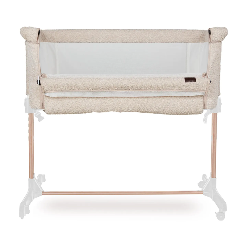 Quax Beistellbett &#39;Side-by-Side&#39; Naturel Bouclé Sheep