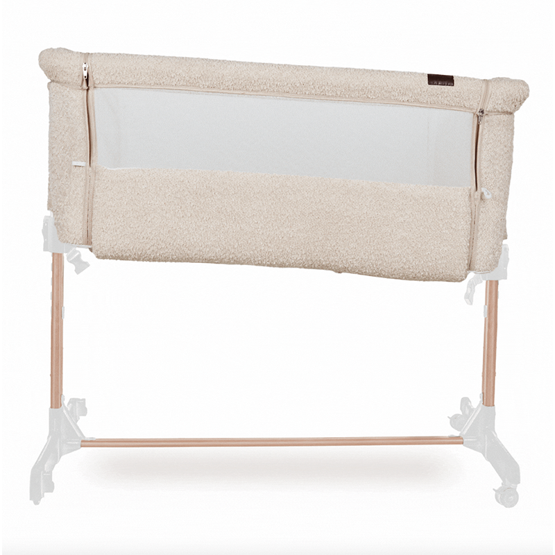 Quax Beistellbett &#39;Side-by-Side&#39; Naturel Bouclé Sheep