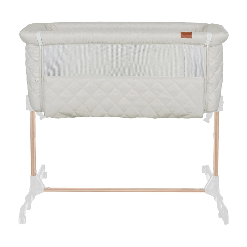 Quax Beistellbett &#39;Side-by-Side&#39; Naturel Quilted Clay