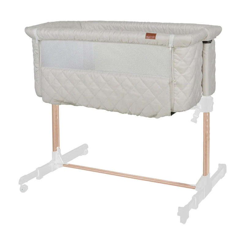 Quax Beistellbett &#39;Side-by-Side&#39; Naturel Quilted Clay
